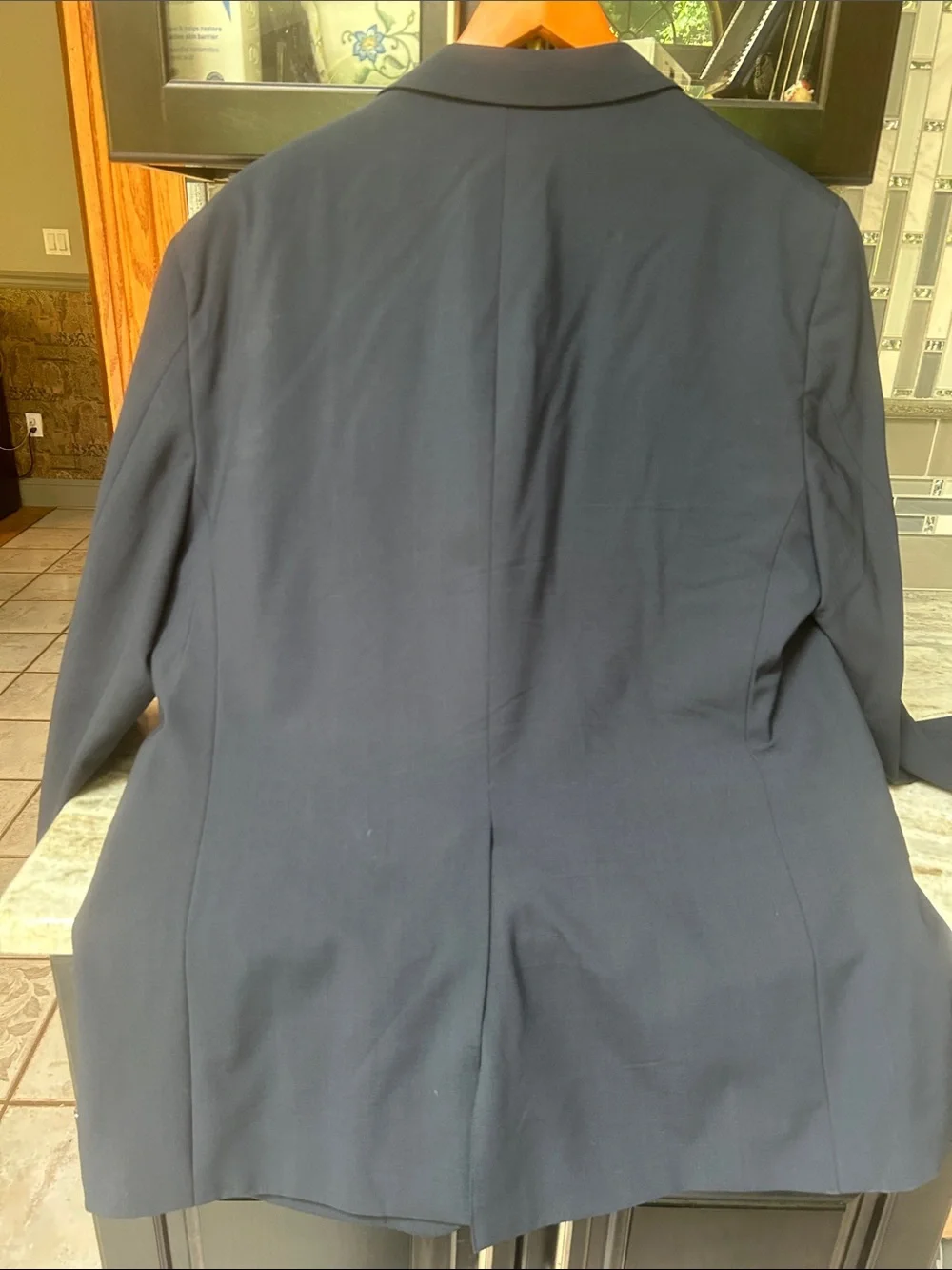 Theory Men's Blazer navy blue sz 44 R double button lightweight modern fitted